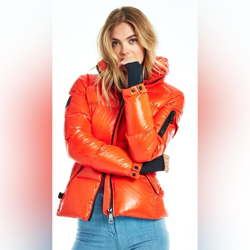 SAM Freestyle Down Puffer Jacket Orange Size M